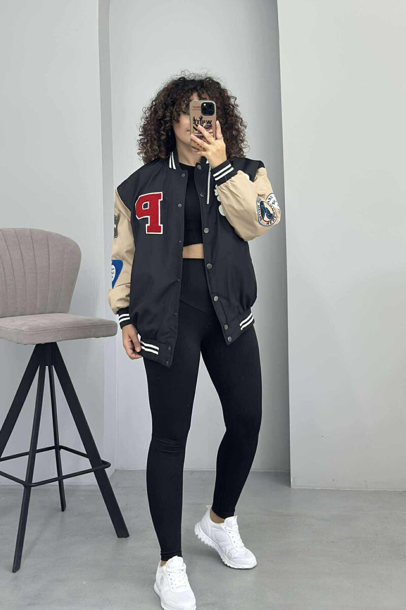 OLD SCHOOL DESIGN WOMEN JACKET BLACK/ E ZEZE - 1