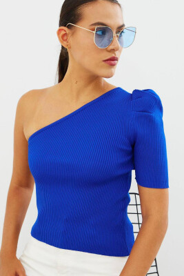 ONE ARM SIMPLE WOMAN TOP BLUE/BLU 