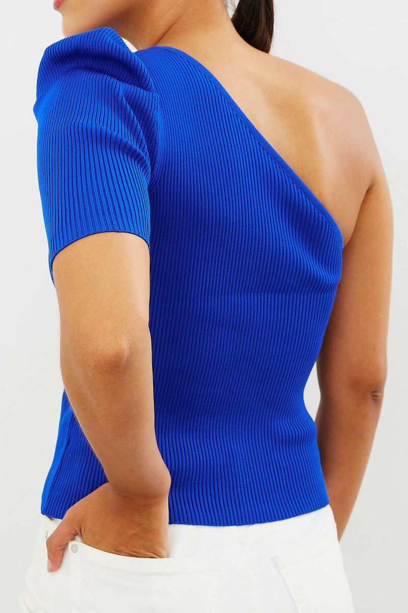 ONE ARM SIMPLE WOMAN TOP BLUE/BLU - 2