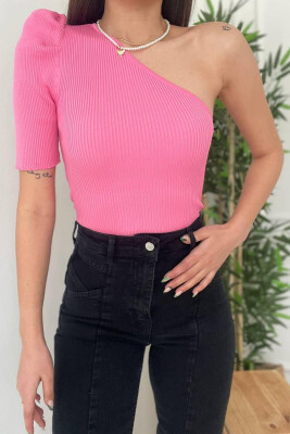 ONE ARM SIMPLE WOMAN TOP PINK/ROZE - KLAUDIO FASHION