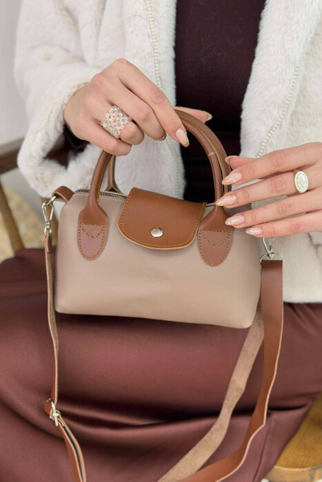 ONE BUTTON SMALL WOMEN BAG BEIGE/BEZHE 