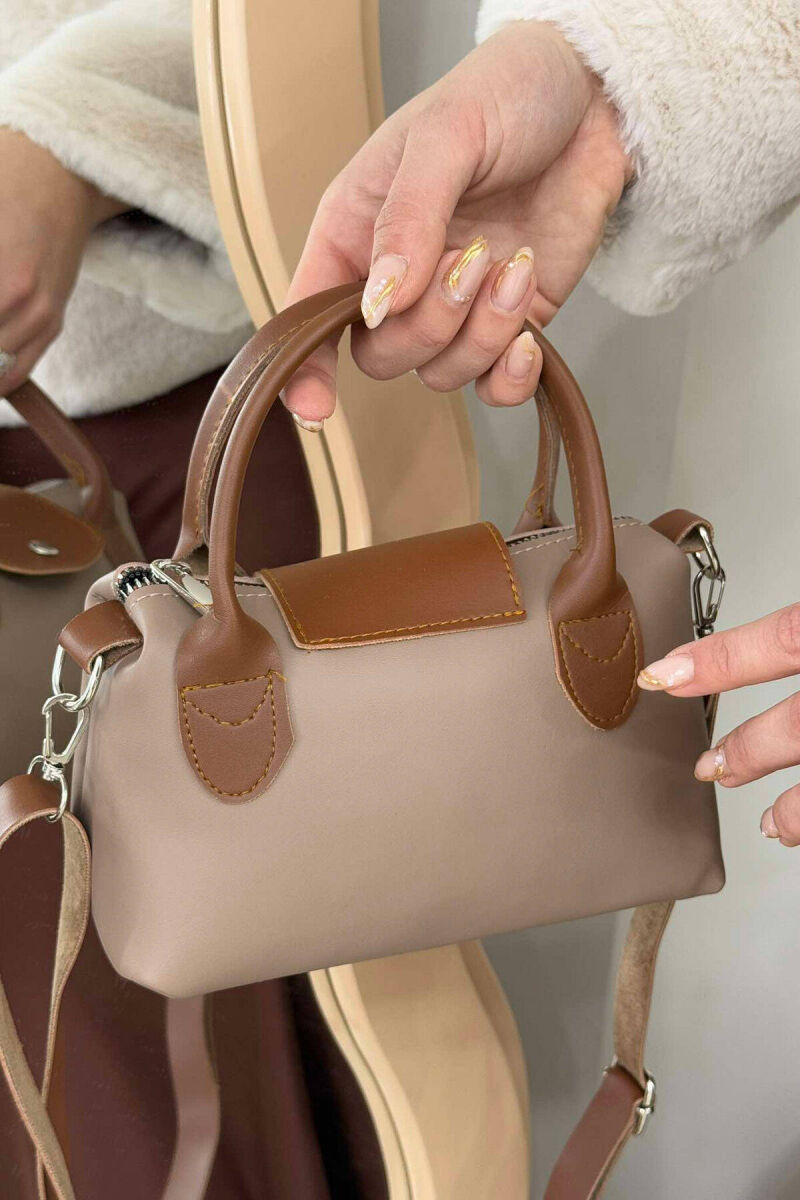 ONE BUTTON SMALL WOMEN BAG BEIGE/BEZHE - 3