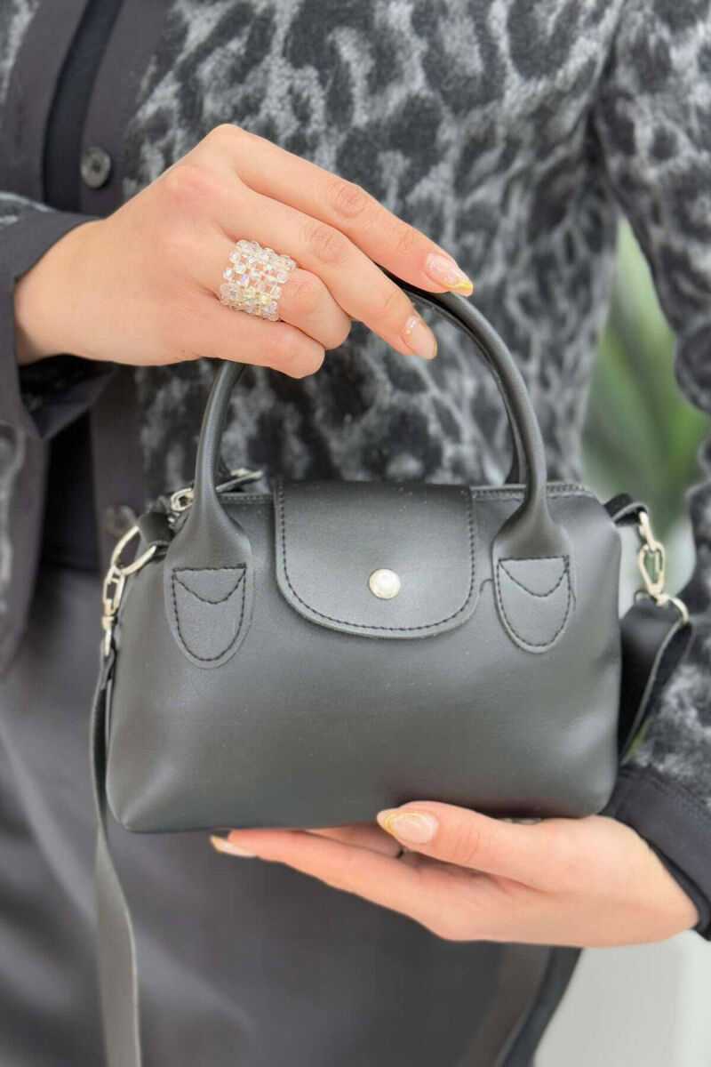 ONE BUTTON SMALL WOMEN BAG BLACK/ E ZEZE - 1