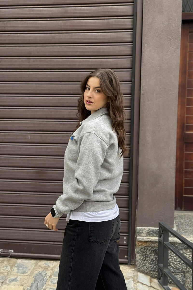 ONE COLOR ATHLETIC WOMEN SWEATSHIRT GREY/GRI - 3