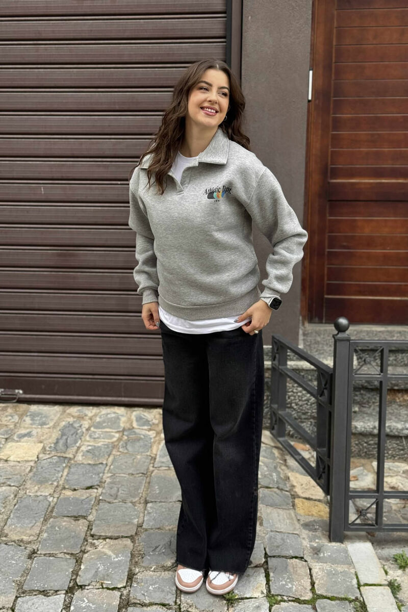 ONE COLOR ATHLETIC WOMEN SWEATSHIRT GREY/GRI - 5