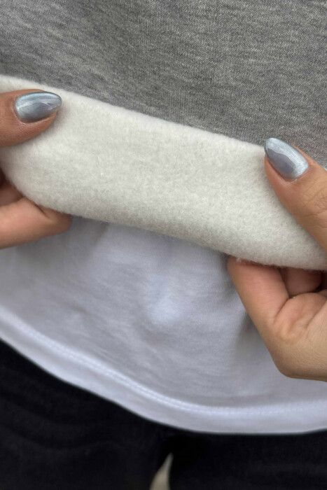 ONE COLOR ATHLETIC WOMEN SWEATSHIRT GREY/GRI - 6