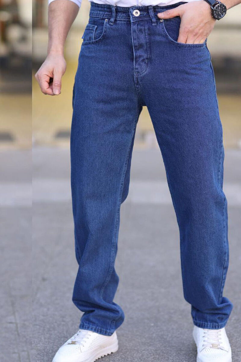 ONE COLOR BAGGY MEN JEANS BLUE/BLU - 1