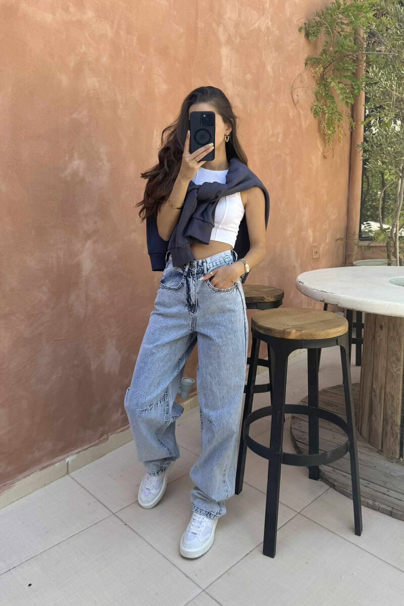 ONE COLOR BALLOON WOMEN JEANS LIGHTBLUE/BZ - 2