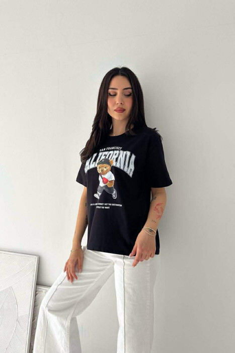 T-SHIRT NJE NGJYRESH ME IMAZH ARUSHI PER FEMRA NE NGJYRE TE ZEZE 
