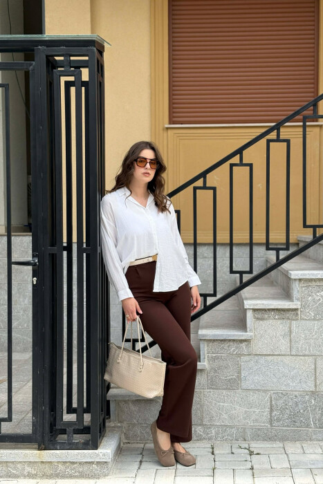 ONE COLOR BEAR LOGO WOMAN SHIRT WHITE-E BARDHE - 3