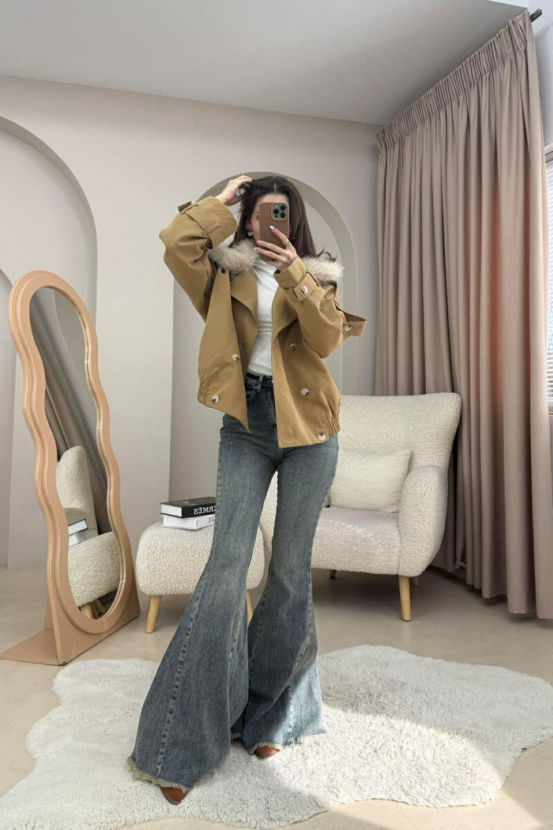 ONE COLOR BELL BOTTOM WOMEN JEANS BLUE/BLU - 4