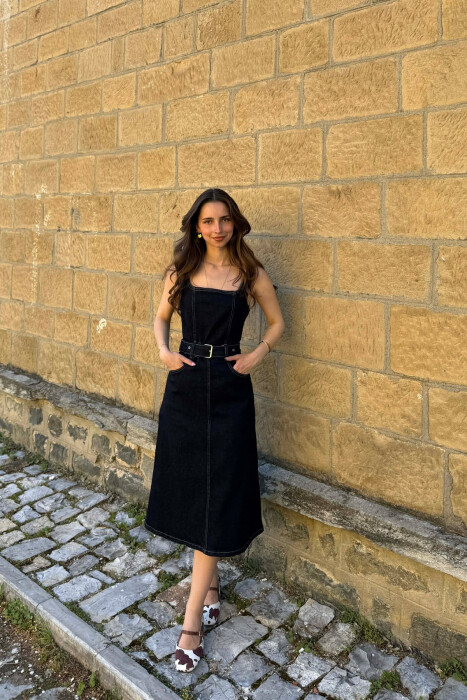 FUSTAN NJE NGJYRESH ME DETAJIN ERRIPIT PER FEMRA NE NGJYRE BLU TE ERRET - KLAUDIO FASHION