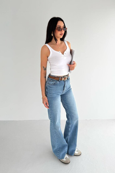 XHINSE ME RRIP PER FEMRA NE NGJYRE BLU TE ZBARDHUR - KLAUDIO FASHION