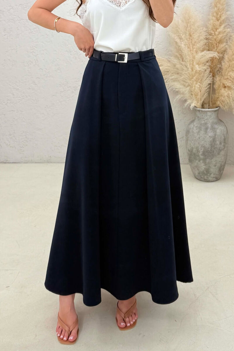 ONE COLOR BELT DETAIL WOMAN SKIRT BLUE/BLU - 2