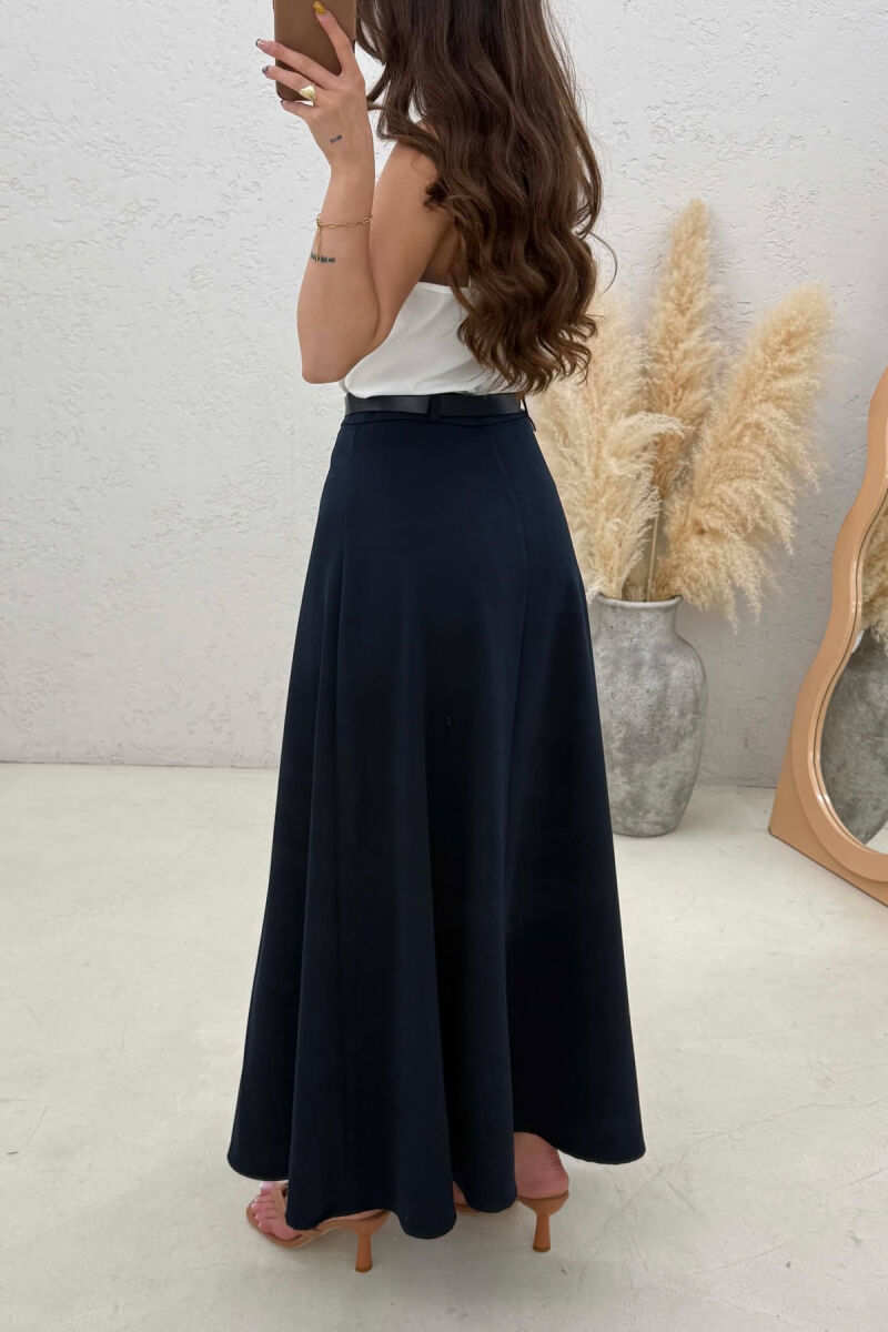 ONE COLOR BELT DETAIL WOMAN SKIRT BLUE/BLU - 3