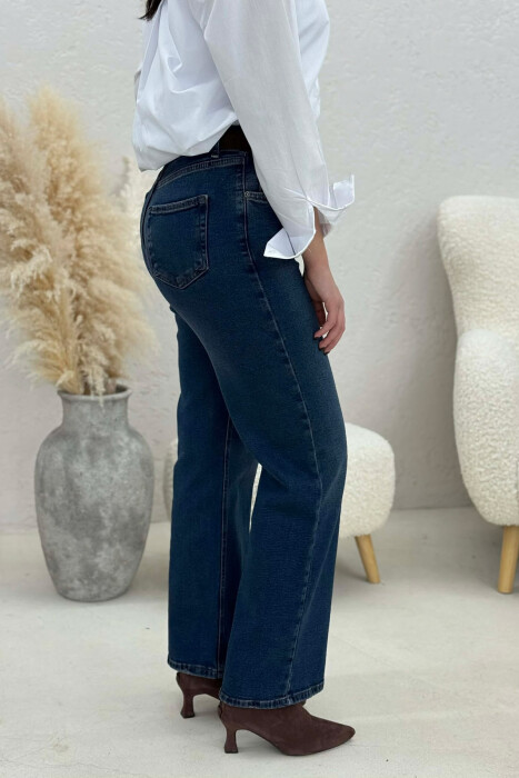 ONE COLOR BELT DETAIL WOMEN JEANS BLUE/BLU - 4