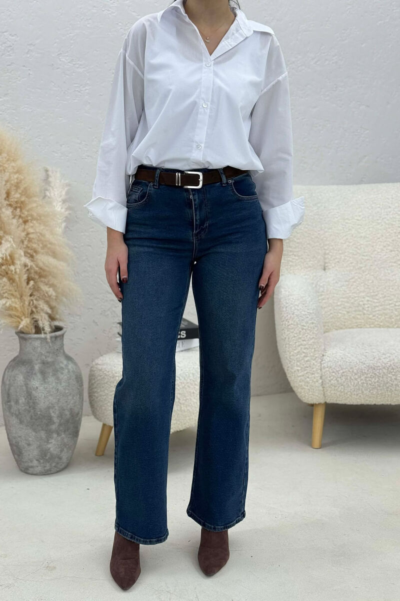 ONE COLOR BELT DETAIL WOMEN JEANS BLUE/BLU - 6