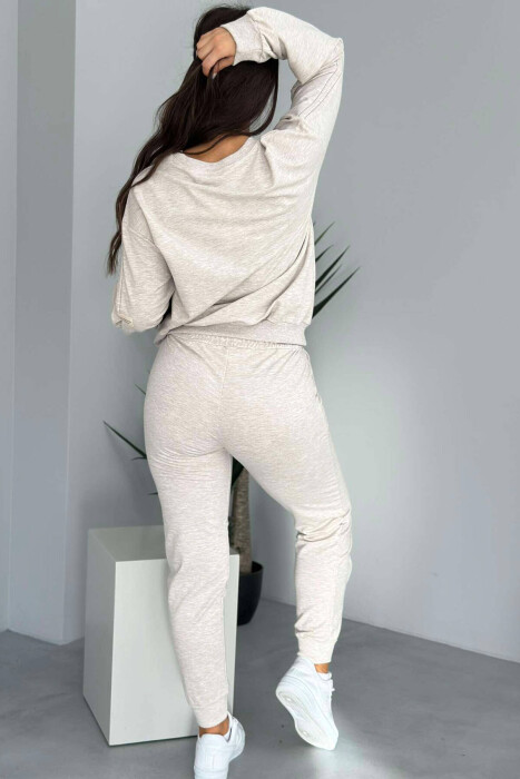 ONE COLOR BLOUSE+JOGGERS WOMEN SET LIGHT GREY/GZ - 2