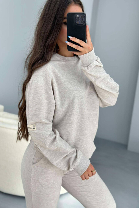 ONE COLOR BLOUSE+JOGGERS WOMEN SET LIGHT GREY/GZ - 4