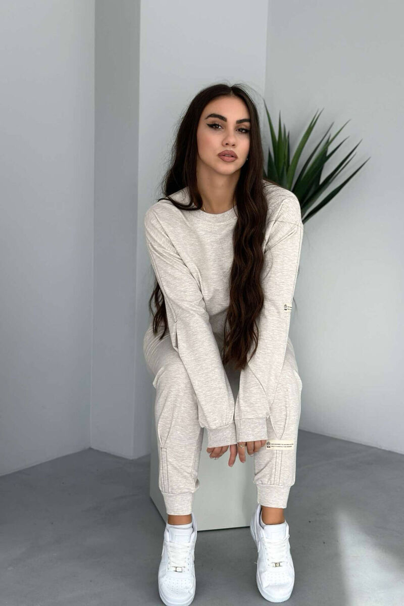 ONE COLOR BLOUSE+JOGGERS WOMEN SET LIGHT GREY/GZ - 6