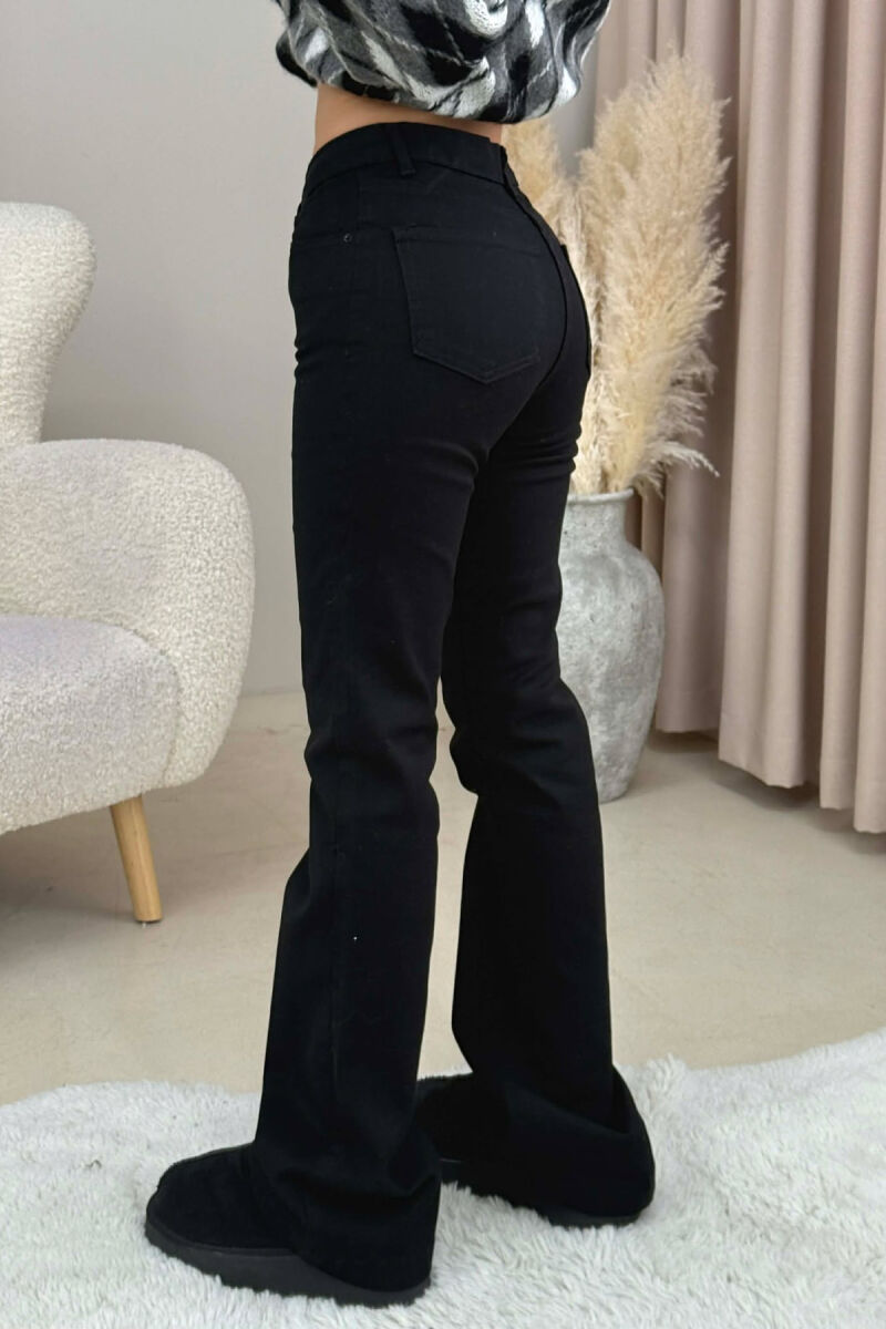 ONE COLOR BOOTCUT WOMEN JEANS BLACK/ E ZEZE - 4