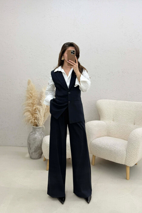 SET JELEK+PANTALLONA PER FEMRA NE NGJYRE BLU TE ERRET 