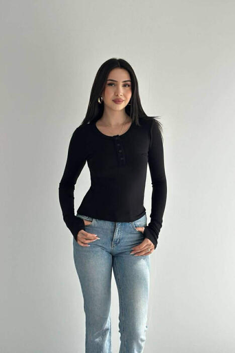 BLUZE NJE NGJYRESHE ME BUTONA PER FEMRA NE NGJYRE TE ZEZE - 