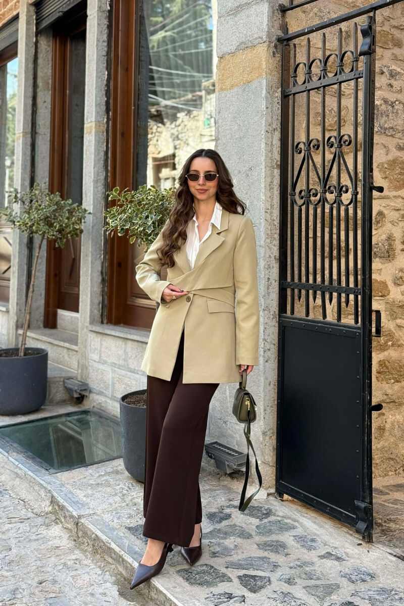 ONE COLOR CLASSIC LACING DETAIL WOMEN JACKET MINT/MENTE - 3