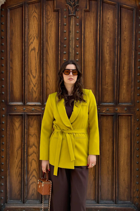 ONE COLOR CLASSIC LACING SIMPLE WOMEN JACKET LIGHT GREEN/JEZB - 1