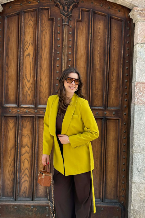 ONE COLOR CLASSIC LACING SIMPLE WOMEN JACKET LIGHT GREEN/JEZB - 3