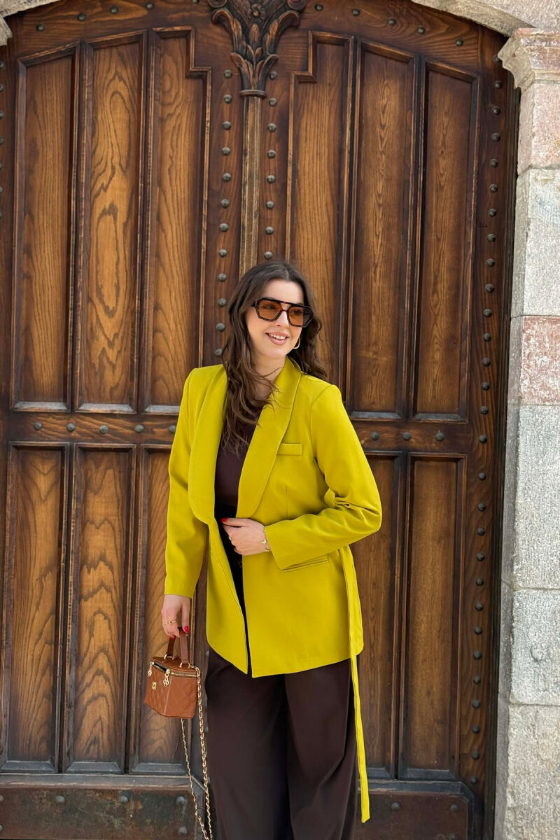 ONE COLOR CLASSIC LACING SIMPLE WOMEN JACKET LIGHT GREEN/JEZB - 3