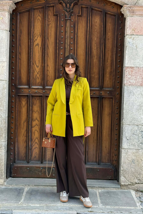 ONE COLOR CLASSIC LACING SIMPLE WOMEN JACKET LIGHT GREEN/JEZB - 4