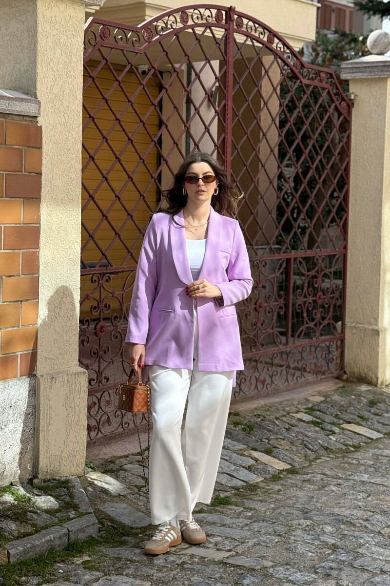 ONE COLOR CLASSIC LACING SIMPLE WOMEN JACKET PURPLE/LEJLA - 1