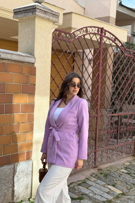 ONE COLOR CLASSIC LACING SIMPLE WOMEN JACKET PURPLE/LEJLA - 3