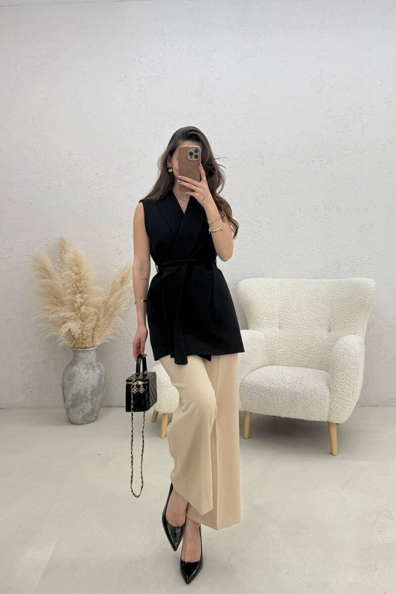 ONE COLOR CLASSIC LACING WOMEN VEST BLACK/ E ZEZE - 3