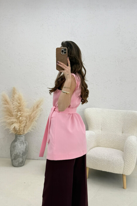 ONE COLOR CLASSIC LACING WOMEN VEST PINK/ROZE - 5