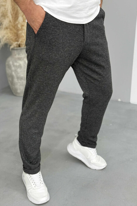 ONE COLOR CLASSIC SIMPLE MEN PANTS BLACK/ E ZEZE - 2