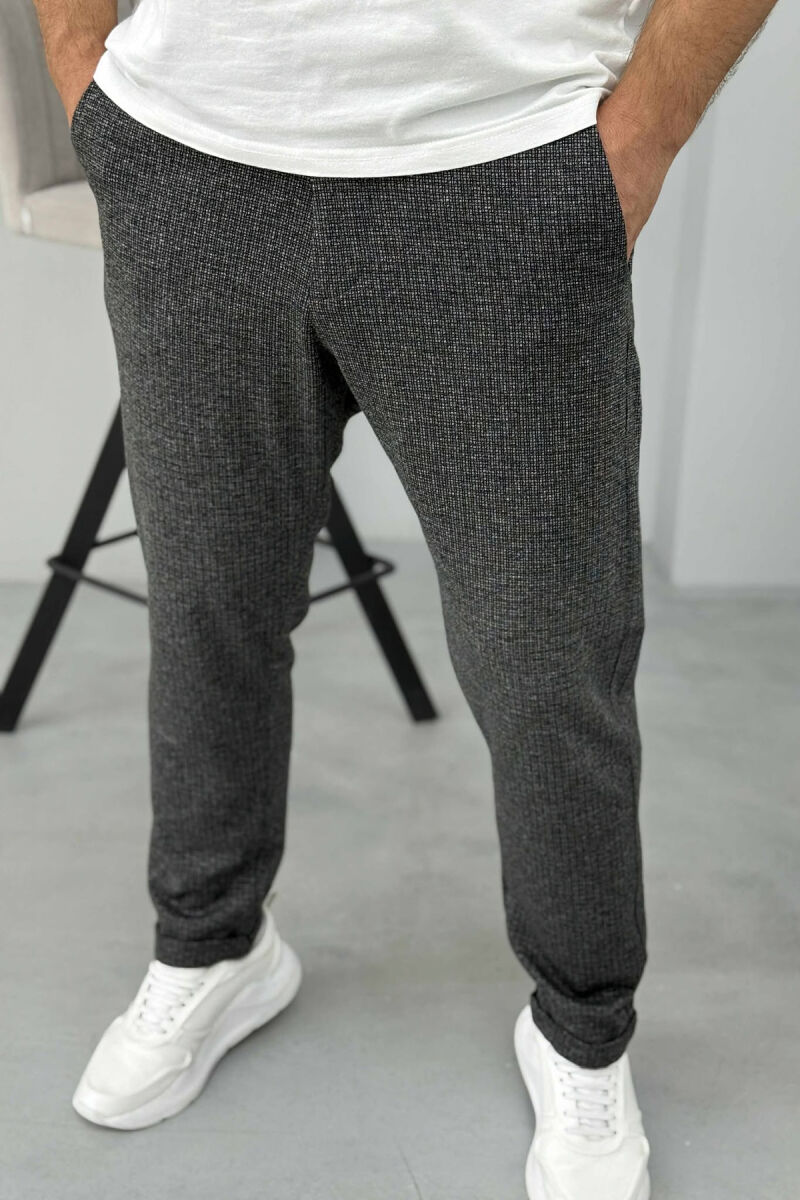 ONE COLOR CLASSIC SIMPLE MEN PANTS BLACK/ E ZEZE - 4