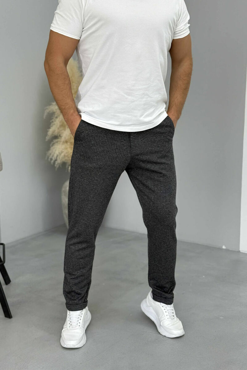 ONE COLOR CLASSIC SIMPLE MEN PANTS DARK BLUE/BEE - 1