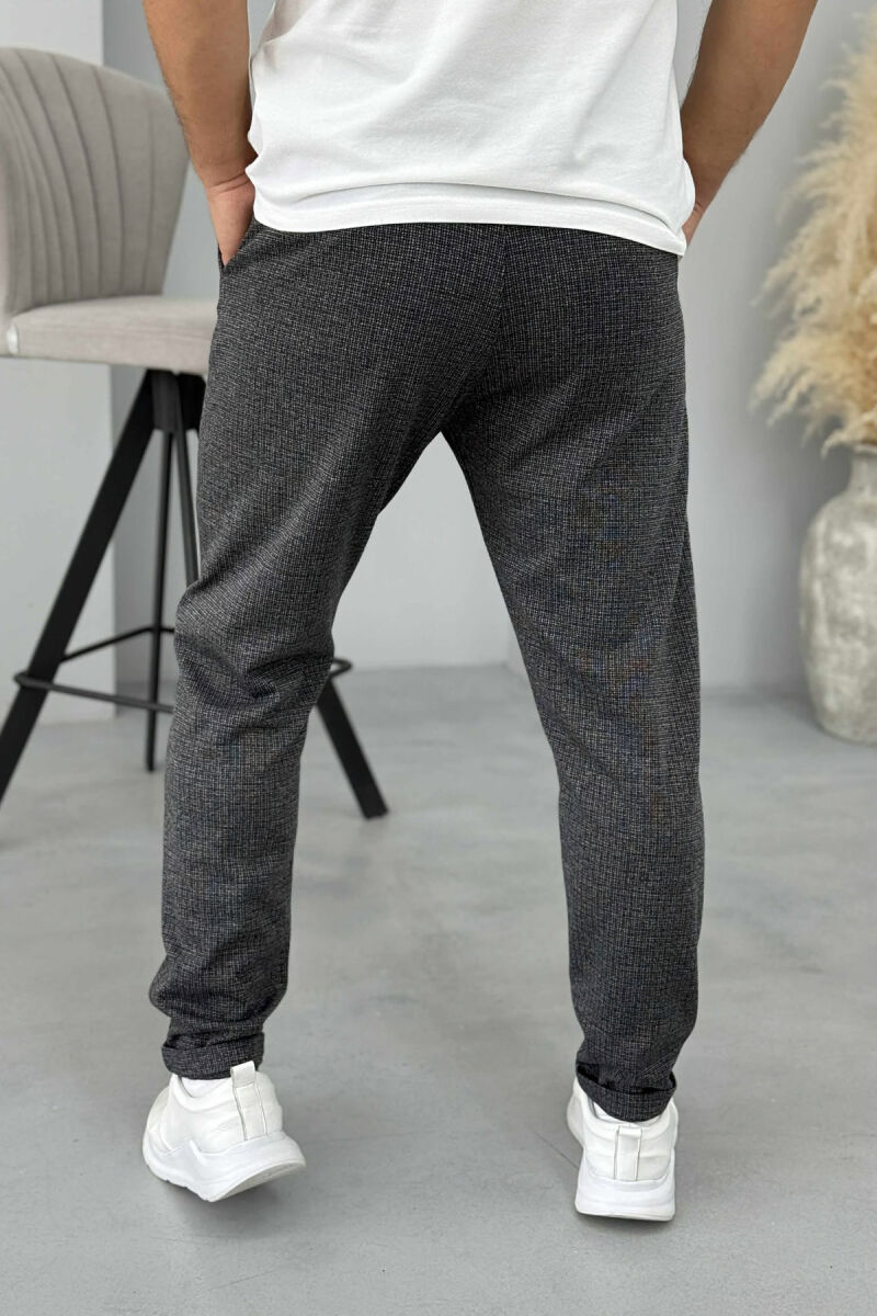 ONE COLOR CLASSIC SIMPLE MEN PANTS DARK BLUE/BEE - 3