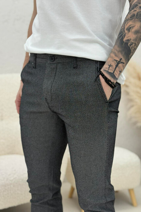ONE COLOR CLASSIC SIMPLE MEN PANTS GREY/GRI - 3