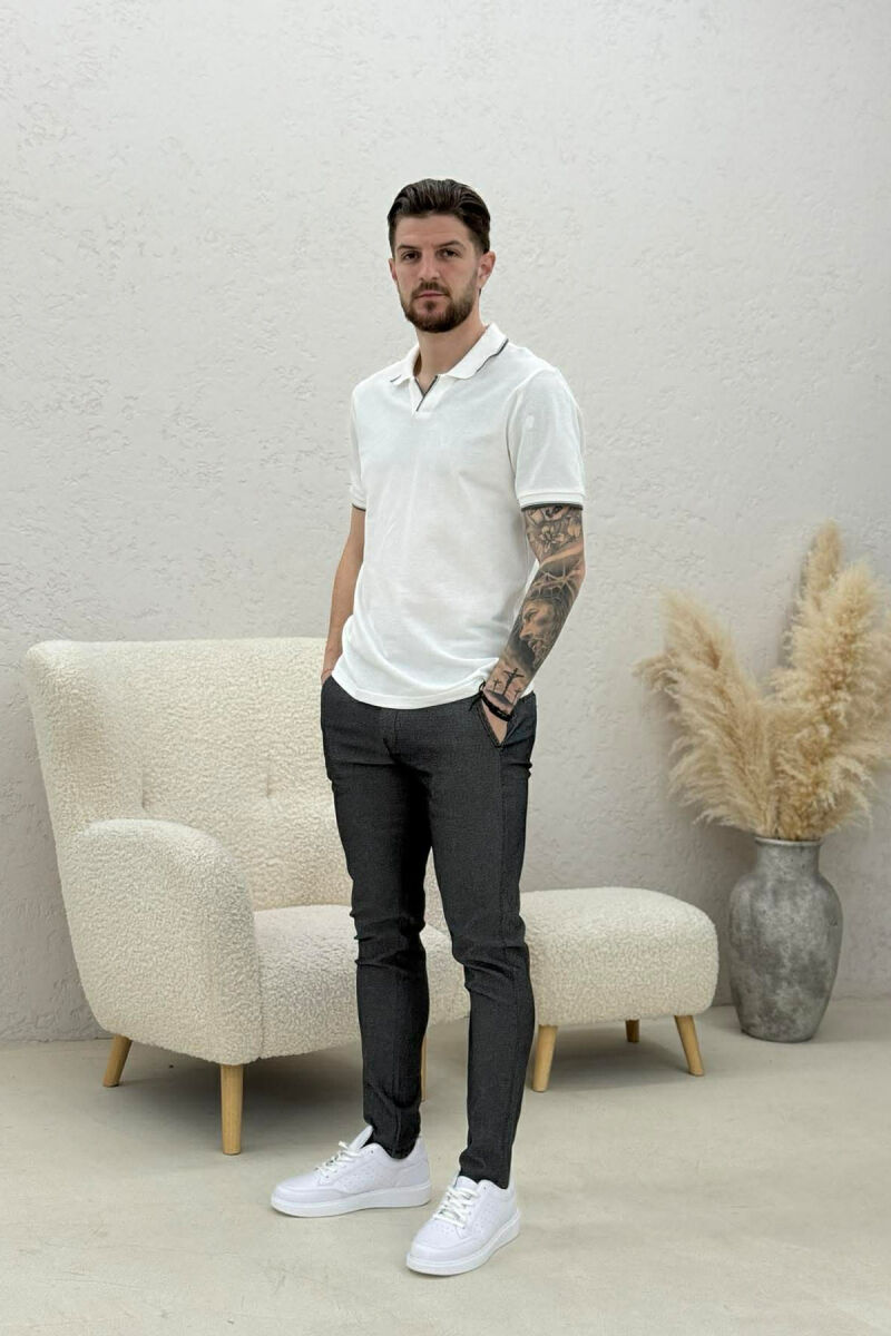 ONE COLOR CLASSIC SIMPLE MEN PANTS GREY/GRI - 4