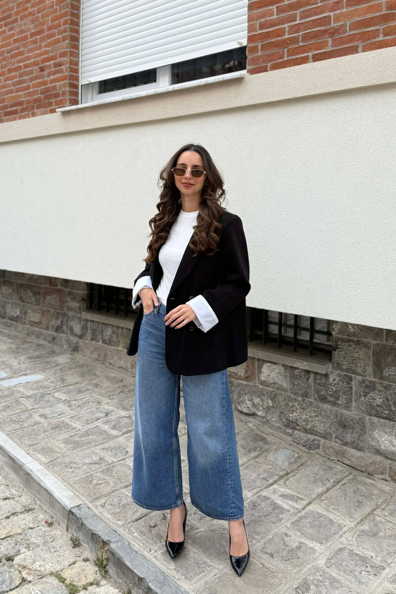 ONE COLOR CLASSIC SIMPLE WOMAN JACKET BLACK/ E ZEZE - 4