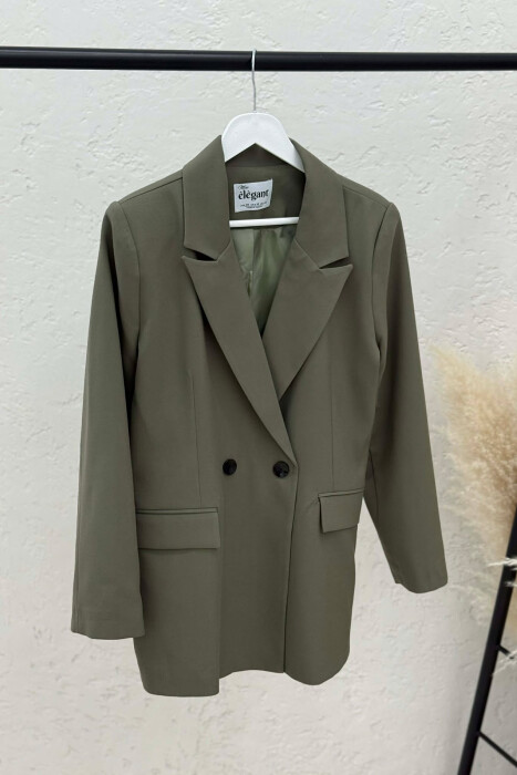 ONE COLOR CLASSIC SIMPLE WOMEN JACKET GREEN/JESHILE - 1