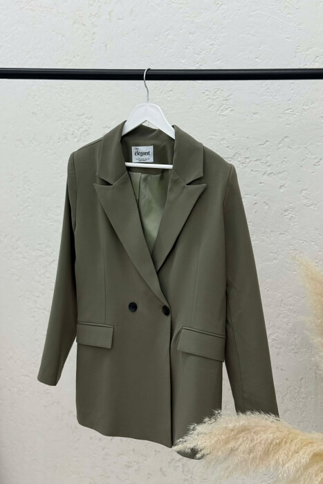 ONE COLOR CLASSIC SIMPLE WOMEN JACKET GREEN/JESHILE - 2