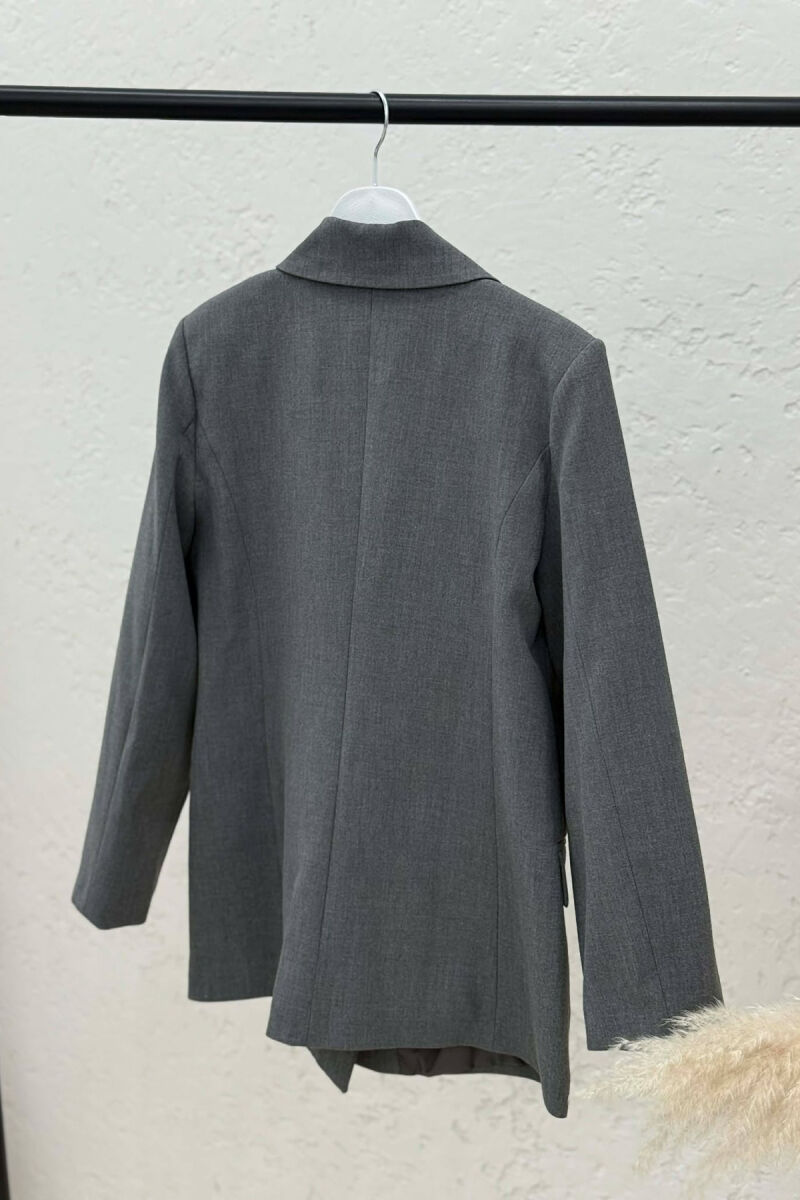 ONE COLOR CLASSIC SIMPLE WOMEN JACKET GREY/GRI - 4