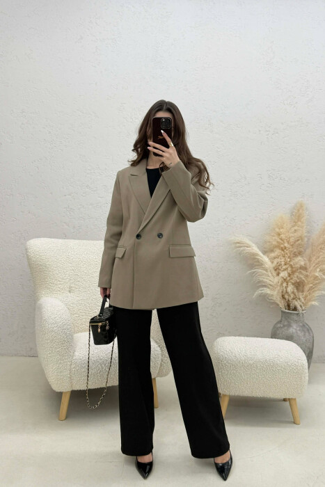 ONE COLOR CLASSIC SIMPLE WOMEN JACKET OLIVE/ULLI - 5