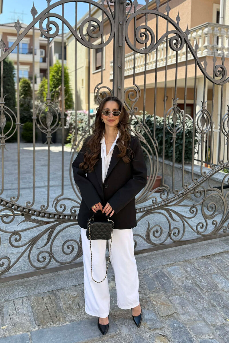 ONE COLOR CLASSIC WOMAN JACKET BLACK/ E ZEZE - 1