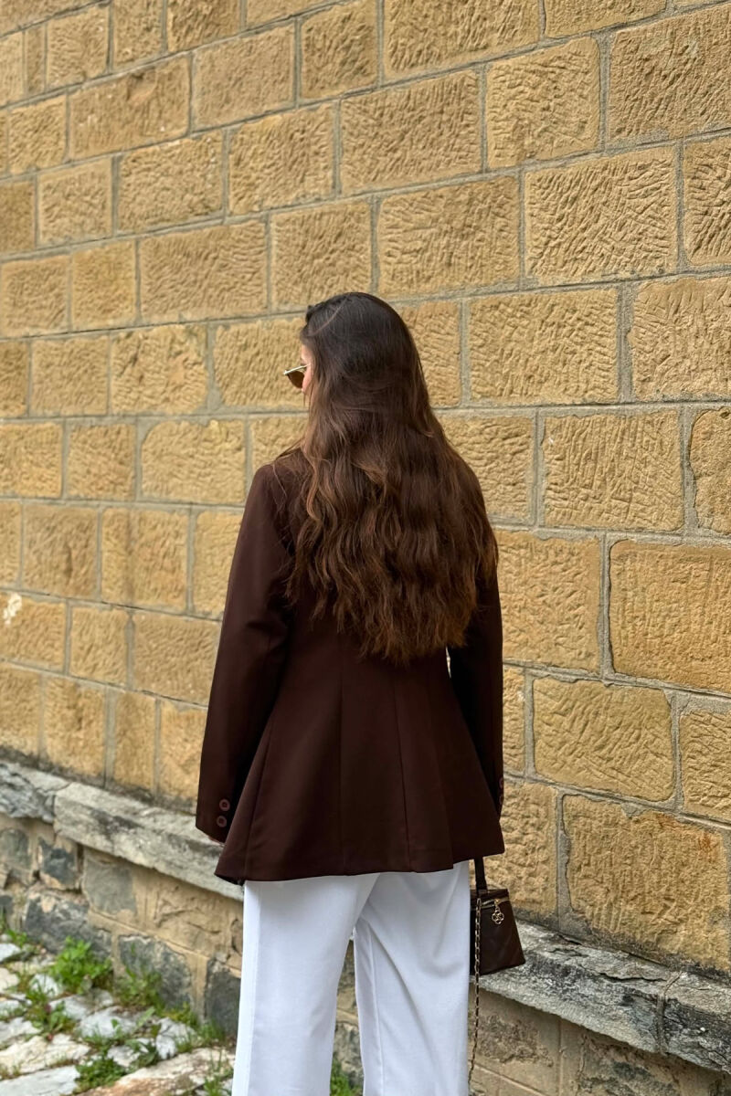 ONE COLOR CLASSIC WOMAN JACKET BROWN/KAFE - 2