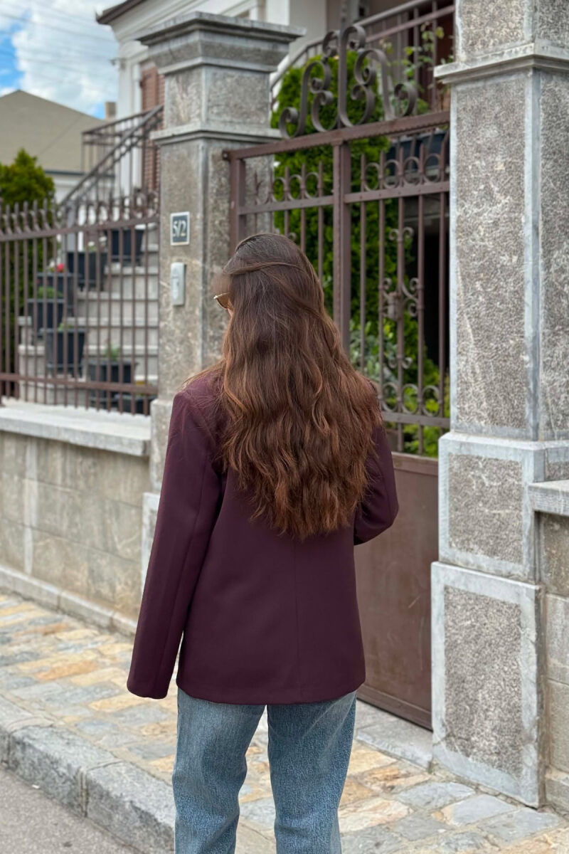 ONE COLOR CLASSIC WOMAN JACKET DARK PURPLE/LEJLA ERRET - 2